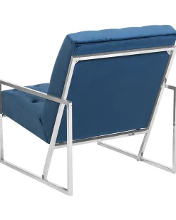 Beliani Nojatuoli Samettinen Sininen Harstad Flash Sale