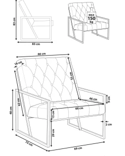 Beliani Nojatuoli Samettinen Sininen Harstad Flash Sale