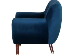 Beliani Nojatuoli Samettinen Sininen Bodo Online