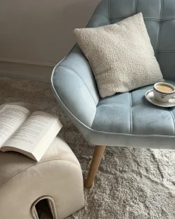 Beliani Nojatuoli Samettinen Vaaleansininen Karis Best Sale