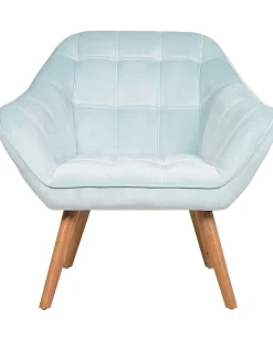 Beliani Nojatuoli Samettinen Vaaleansininen Karis Best Sale