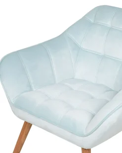 Beliani Nojatuoli Samettinen Vaaleansininen Karis Best Sale