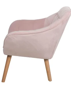 Beliani Nojatuoli Samettinen Vaaleanpunainen Karis Clearance