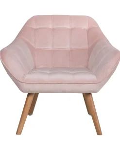 Beliani Nojatuoli Samettinen Vaaleanpunainen Karis Clearance