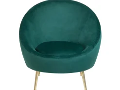 Beliani Nojatuoli Samettinen Vihrea Langa New