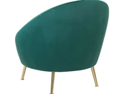 Beliani Nojatuoli Samettinen Vihrea Langa New