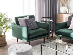 Beliani Nojatuoli Samettinen Vihrea Vinterbro Best