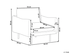 Beliani Nojatuoli Samettinen Vihrea Vinterbro Best