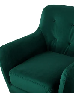 Beliani Nojatuoli Samettinen Vihrea Bodo Outlet