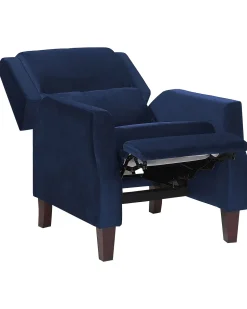 Beliani Nojatuoli Sininen Sametti Egersund Shop