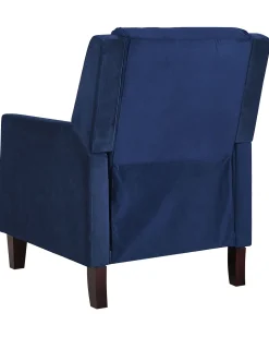 Beliani Nojatuoli Sininen Sametti Egersund Shop