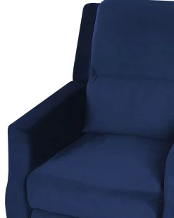 Beliani Nojatuoli Sininen Sametti Egersund Shop