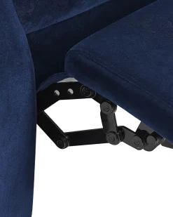 Beliani Nojatuoli Sininen Sametti Egersund Shop