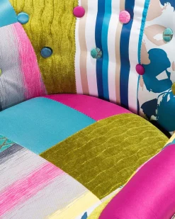 Beliani Nojatuoli Tilkkukankainen Sininen Mandal Store