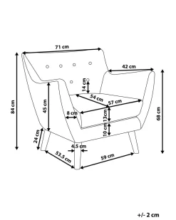 Beliani Nojatuoli Vaaleanharmaa Drammen Fashion