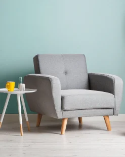 Beliani Nojatuoli Vaaleanharmaa Florli Clearance