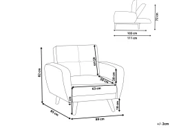 Beliani Nojatuoli Vaaleanharmaa Florli Clearance