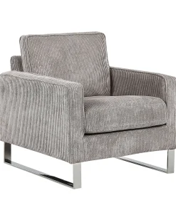 Beliani Nojatuoli Vakosametti Harmaa Vind Online