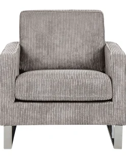 Beliani Nojatuoli Vakosametti Harmaa Vind Online