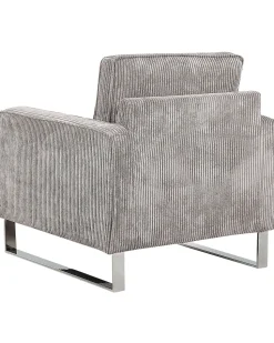 Beliani Nojatuoli Vakosametti Harmaa Vind Online