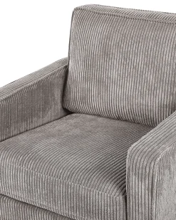 Beliani Nojatuoli Vakosametti Harmaa Vind Online