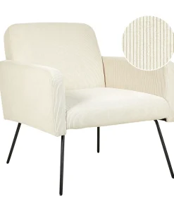 Beliani Nojatuoli Vakosametti Kermanvalkoinen Narken Online