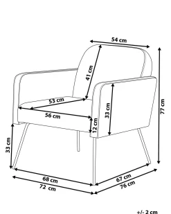 Beliani Nojatuoli Vakosametti Kermanvalkoinen Narken Online