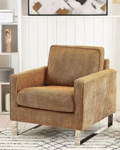 Beliani Nojatuoli Vakosamettinen Ruskea Vind Best Sale