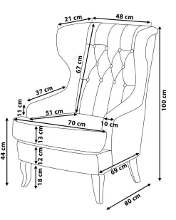 Beliani Nojatuoli Varikas Tilkkukuosi Molde Cheap
