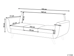 Beliani Paallinen 3-Istuttavaan Sohvaan Harmaa Bernes Flash Sale