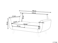 Beliani Paallinen 2-Istuttavaan Sohvaan Vihrea Bernes Best