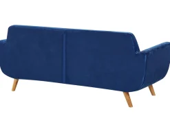Beliani Paallinen 3-Istuttavaan Sohvaan Sininen Bernes Best