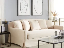 Beliani Paallinen 3-Istuttavalle Sohvalle Beige Gilja Best Sale