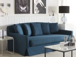 Beliani Paallinen 3-Istuttavalle Sohvalle Laivastonsininen Gilja Discount