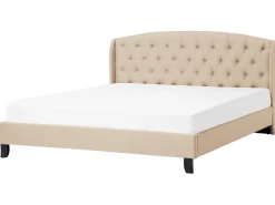 Beliani Parisanky Kangas Beige 180 X 200 Cm Bordeaux Store