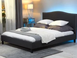 Beliani Parisanky Kangas Led-Valot Tummanharmaa 180 X 200 Cm Montpellier Online