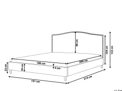 Beliani Parisanky Kangas Led-Valot Tummanharmaa 180 X 200 Cm Montpellier Online