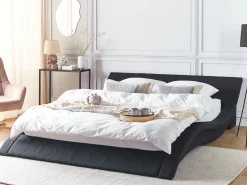 Beliani Parisanky Kangas Musta 180 X 200 Cm Vichy Store