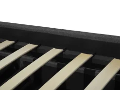 Beliani Parisanky Kangas Säilytystila Led-Valot Tummanharmaa 180 X 200 Cm Montpellier Online