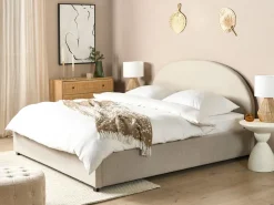 Beliani Parisanky Kangas Säilytystila Beige 180 X 200 Cm Vaucluse Fashion