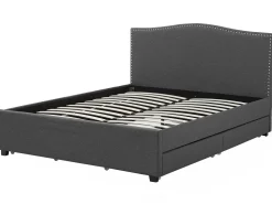 Beliani Parisanky Kangas Säilytystila Tummanharmaa 180 X 200 Cm Montpellier Flash Sale