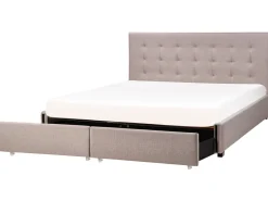 Beliani Parisanky Kangas Säilytystila Vaaleanharmaa 180 X 200 Cm La Rochelle Best