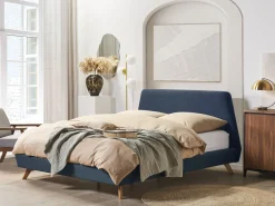 Beliani Parisanky Kangas Tummansininen 180 X 200 Cm Vienne Best