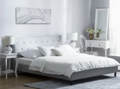 Beliani Parisanky Kangas Vaaleanharmaa 180 X 200 Cm Saverne Discount