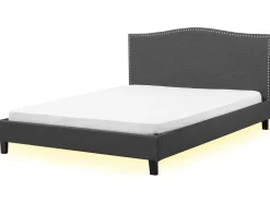 Beliani Parisanky Kangas Vaaleat Led-Valot Tummanharmaa 180 X 200 Cm Montpellier Sale