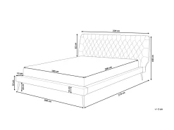 Beliani Parisanky Keinonahka Beige 180 X 200 Cm Essonne Flash Sale