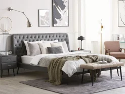 Beliani Parisanky Keinonahka Harmaa 180 X 200 Cm Essonne Shop