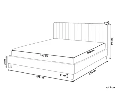 Beliani Parisanky Keinonahka Harmaa 180 X 200 Cm Poitiers New