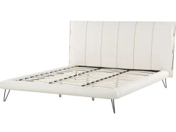 Beliani Parisanky Keinonahka Kermanvalkoinen 180 X 200 Cm Betin Fashion