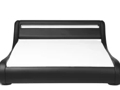 Beliani Parisanky Keinonahka Led-Valo Musta 180 X 200 Cm Avignon Best